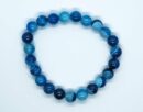 Bracelet Stripe Agate Blue