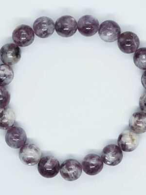 Bracelet 8mm Bead Purple Mica