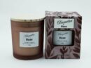 Candle W/Crystal Rose 120g