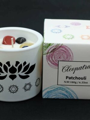 Candle W/Crystal 7 Patchouli