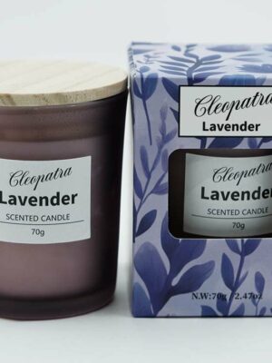 Candle W/Crystal Lavender 70g