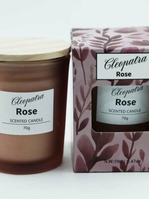 Candle W/Crystal Rose 70g