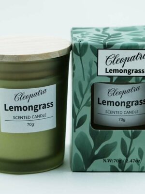 Candle W/Crystal Lemongrass 70g