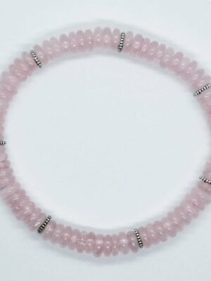 Bracelet Disc Rose Quartz