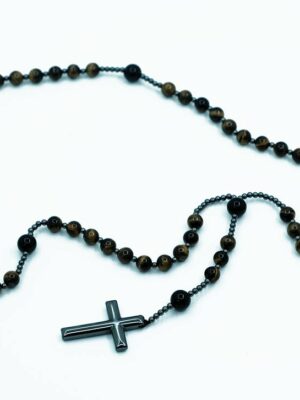 Rosary Tiger Eye With Cross