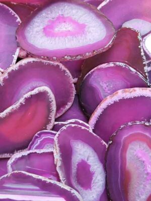 Stone Agate Slice Pink 7-9cm