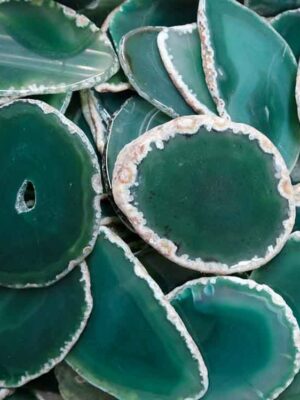 Stone Agate Slice Green 7-9cm