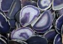 Stone Agate Slice Purple 7-9cm