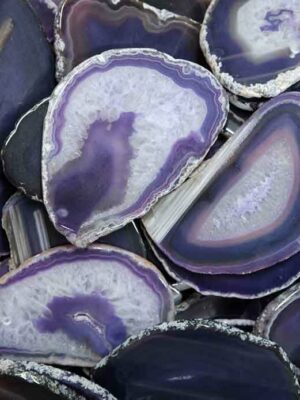 Stone Agate Slice Purple 7-9cm