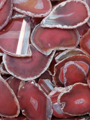 Stone Agate Slice Red 4-6cm