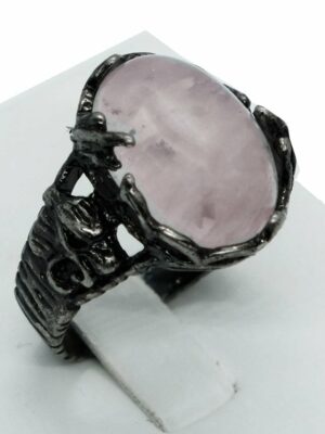 Ring Oval Rose Quartz