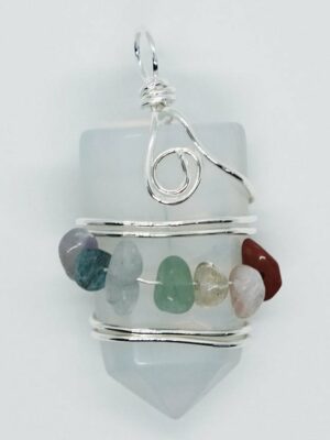 Pendant Point Chips Wired Opalite