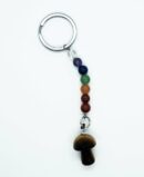 Keyring Mushroom Tiger Eye Chakra