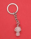 Keyring Mushroom Rose Quartz