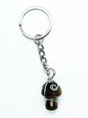 Keyring Mushroom Tiger Eye