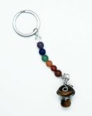 Keyring Mushroom Tiger Eye