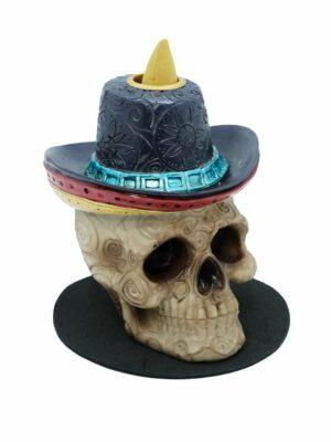 Backflow Burner Cowboy Skull