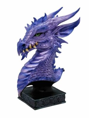 Dragon Head On Stand Purple