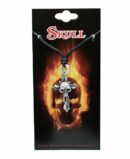 Pewter Pendant Skull on Cross