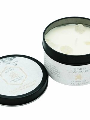 Candle Tin With Clear Quartz