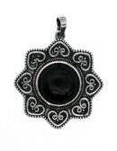 Pendant Flower Obsidian