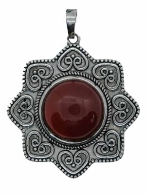 Pendant Flower Carnelian