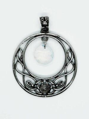 Pendant Circle Faceted Opalite