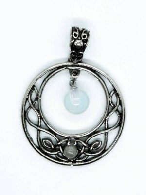 Pendant Circle Opalite Bead