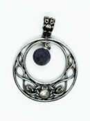Pendant Circle Amethyst Bead