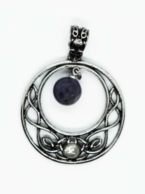 Pendant Circle Amethyst Bead