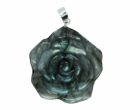Pendant Labradorite Rose Cage