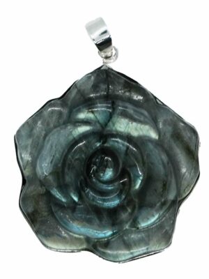 Pendant Labradorite Rose Cage