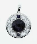 Pendant Round Lacy Amethyst