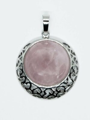 Pendant Round Rose Quartz