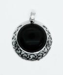 Pendant Round Obsidian