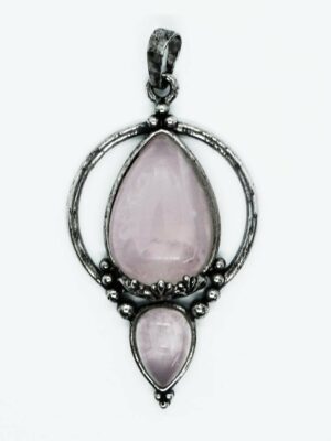 Pendant Drops Rose Quartz