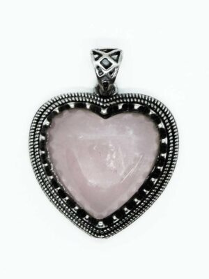 Pendant Heart Rose Quartz
