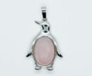 Pendant Penguin Rose Quartz