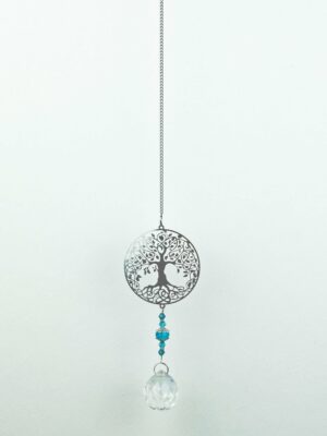 Suncatcher Tree of Life With Blue Beads