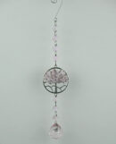 Suncatcher Tree of Life Rose Quartz Chips