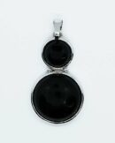 Pendant Two Rounds Obsidian