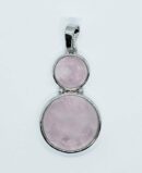 Pendant Two Rounds Rose Quartz