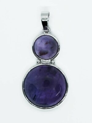 Pendant Two Rounds Amethyst