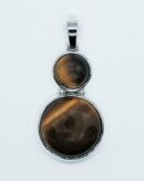 Pendant Two Rounds Tiger Eye