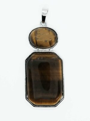 Pendant Oval Octa Tiger Eye
