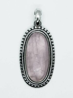 Pendant Oval Rose Quartz