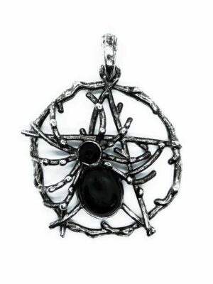 Pendant Spider Obsidian