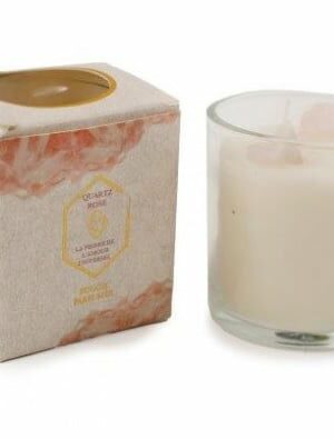 Candle Rose Quartz 9x10cm