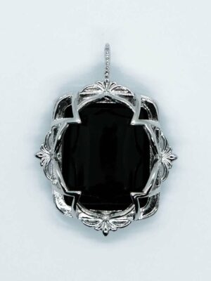 Pendant Oval Obsidian