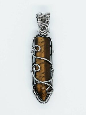 Pendant Point Wired Tiger eye